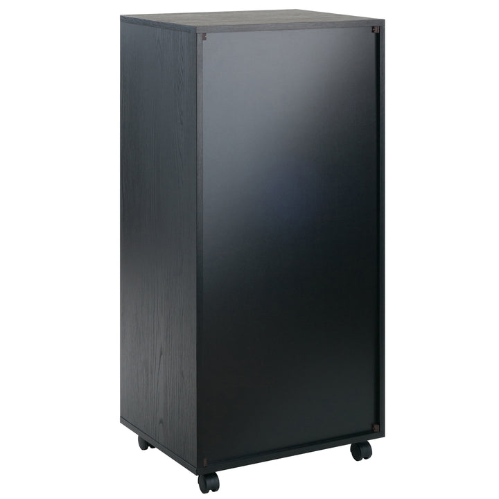 Halifax Tall Storage Cabinet, 5-Drawer, Black