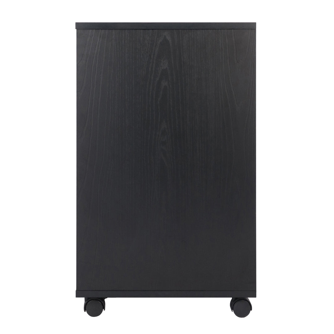 Halifax Wide Storage Cabinet, 3-Small & 2-Wide Drawers, Black