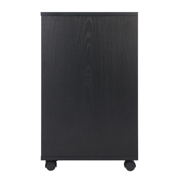 Halifax Wide Storage Cabinet, 3-Small & 2-Wide Drawers, Black