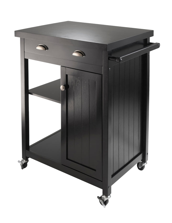 Timber Kitchen Cart, Black