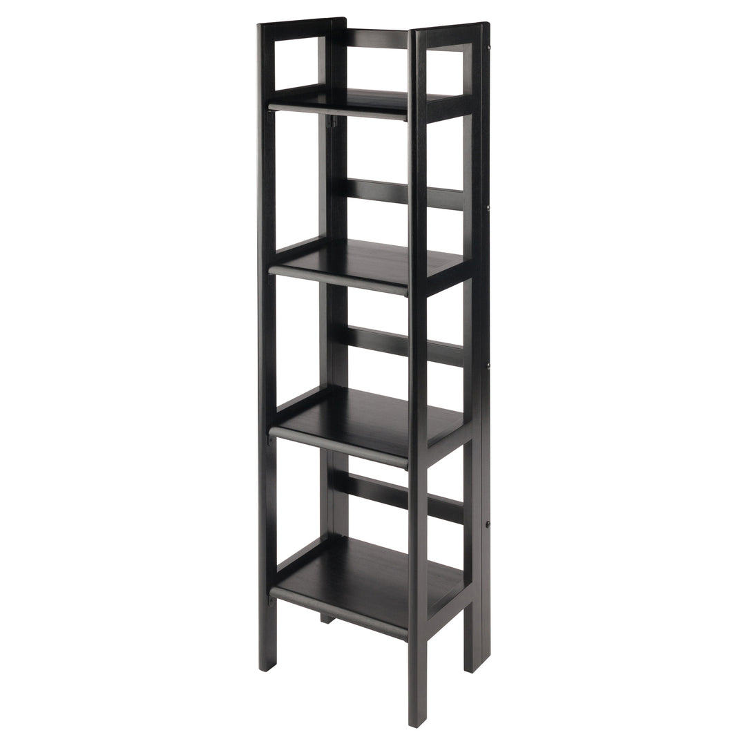 Terry 4-Tier Foldable Shelf, Narrow, Black