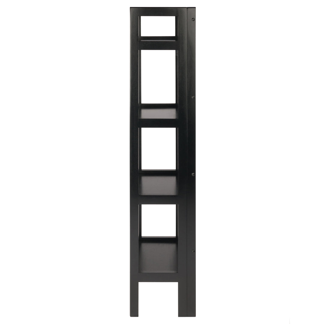 Terry 4-Tier Foldable Shelf, Narrow, Black