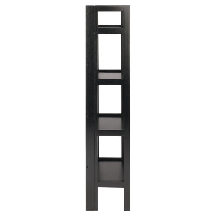 Terry 4-Tier Foldable Shelf, Narrow, Black