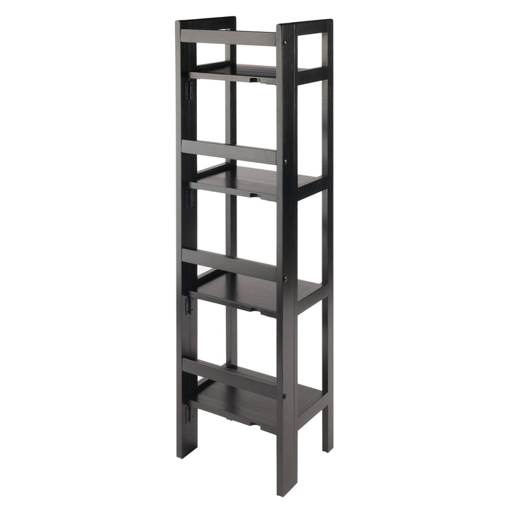 Terry 4-Tier Foldable Shelf, Narrow, Black