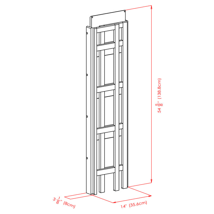 Terry 4-Tier Foldable Shelf, Narrow, Black