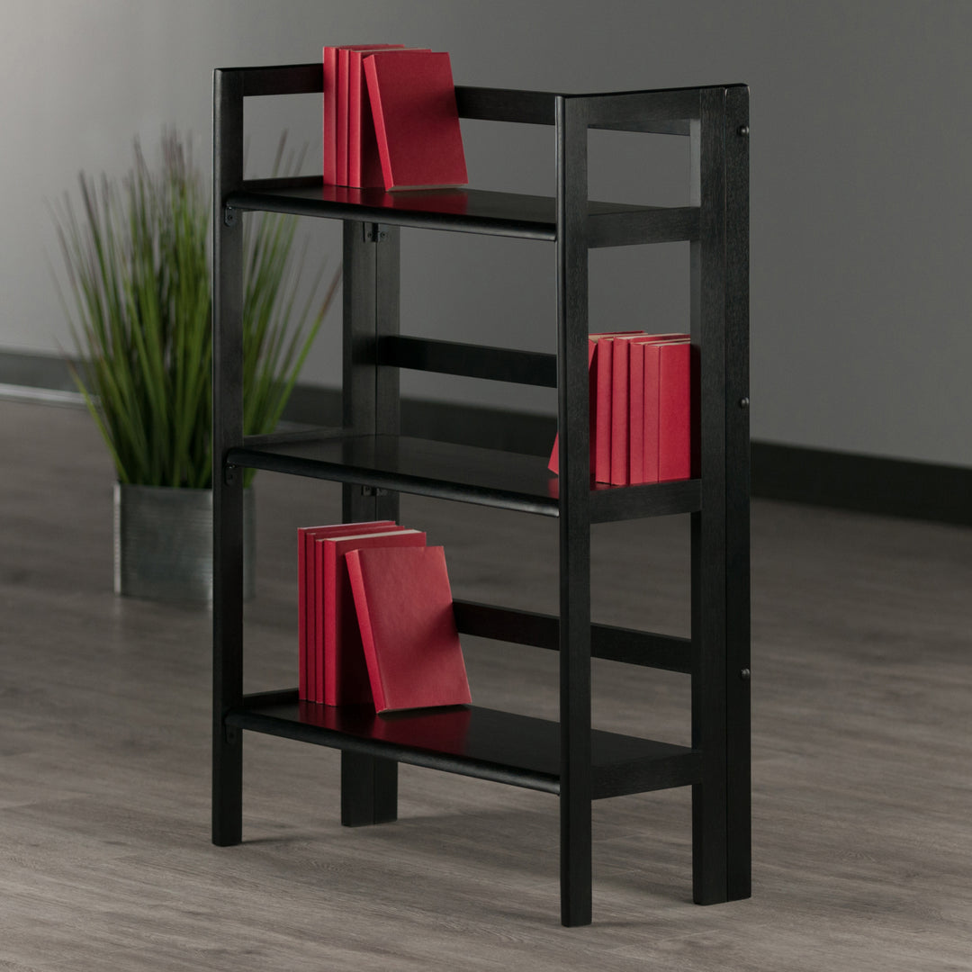 Terry 3-Tier Foldable Shelf, Stackable, Black