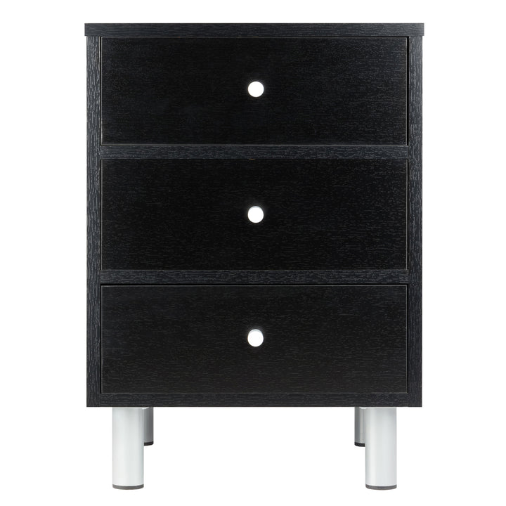 Daniel Accent Table, Nightstand, Black and Slate Gray