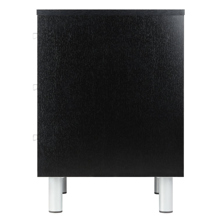 Daniel Accent Table, Nightstand, Black and Slate Gray