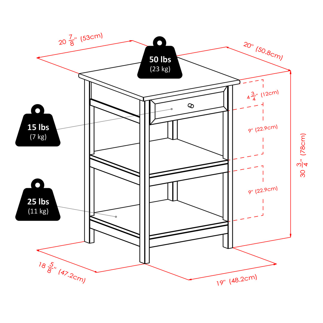 Delta Home Office Printer Stand, Black