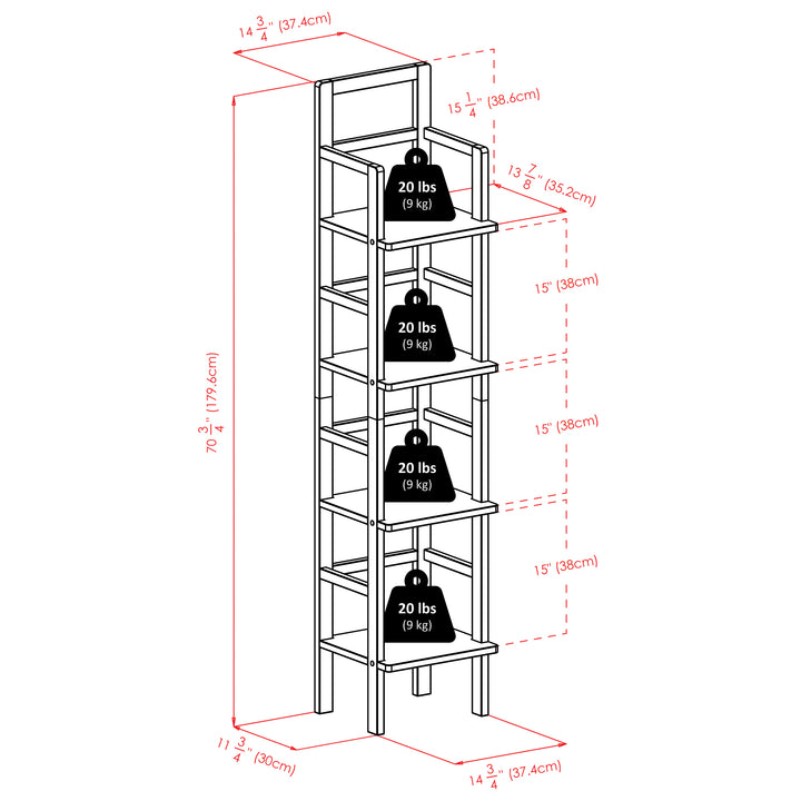 Aiden Baker's Rack, Narrow, Coffee