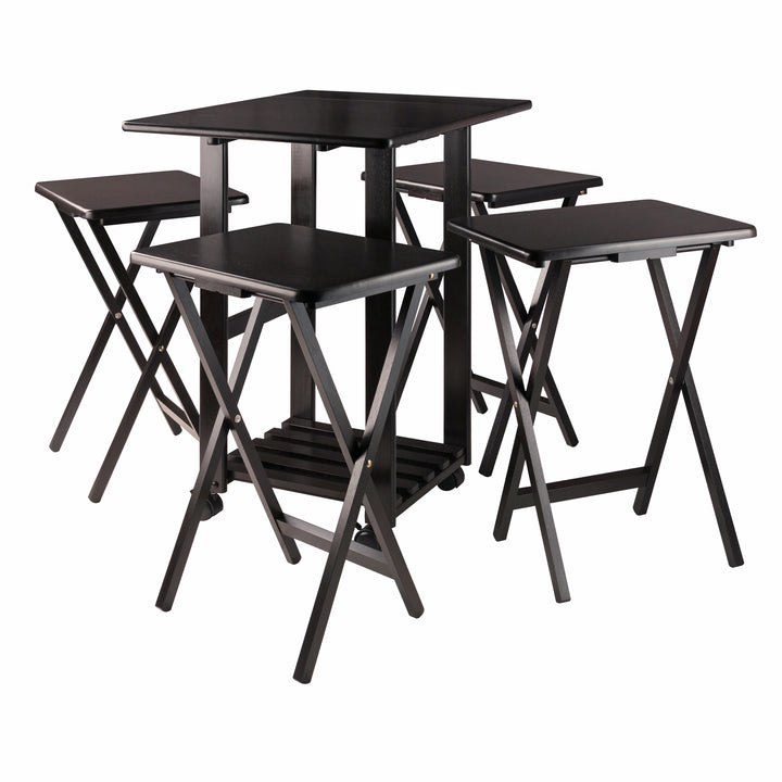 Sophia 5-Pc Snack Table Set, Drop Leaf Top, Coffee