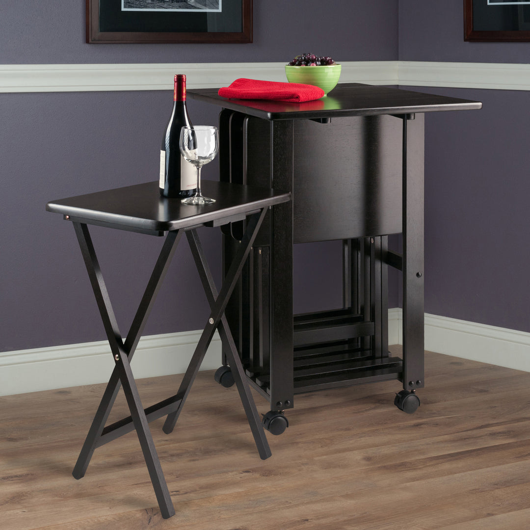 Sophia 5-Pc Snack Table Set, Drop Leaf Top, Coffee