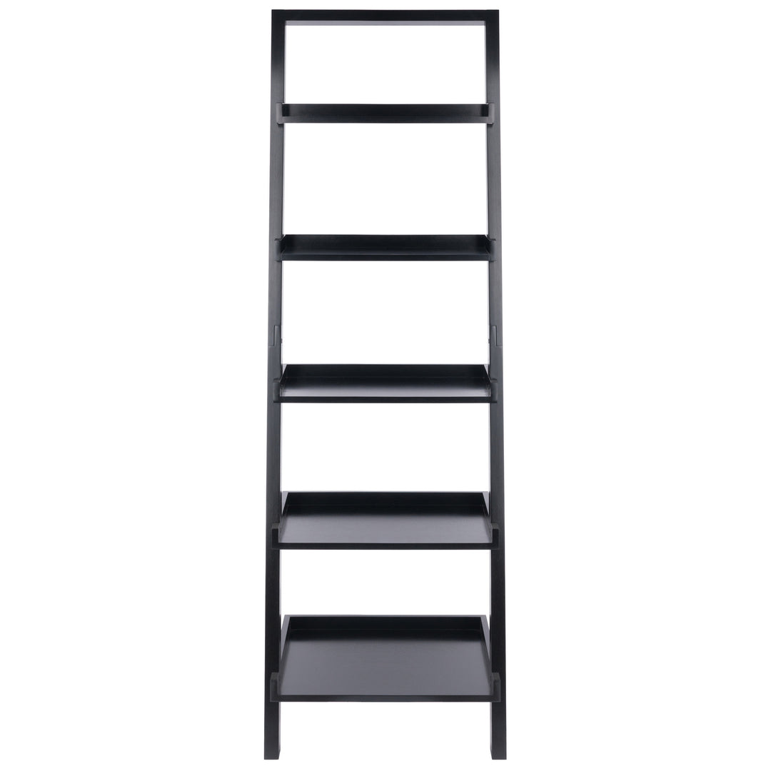 Bailey 5-Tier Leaning Shelf, Black