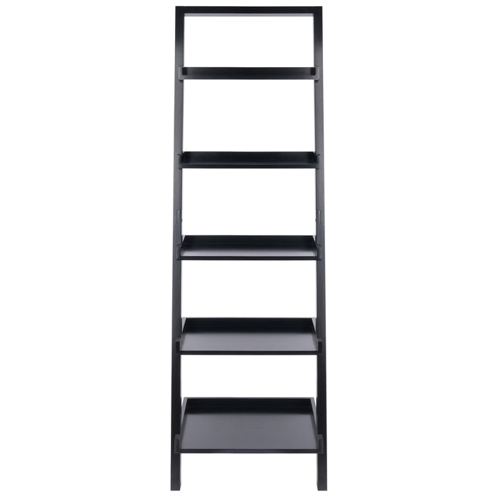 Bailey 5-Tier Leaning Shelf, Black