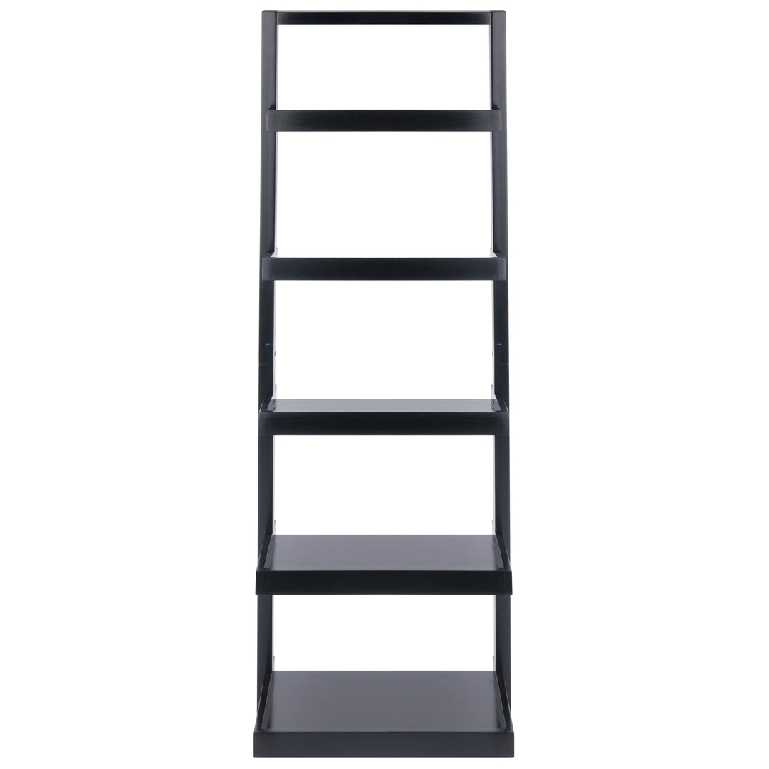 Bailey 5-Tier Leaning Shelf, Black