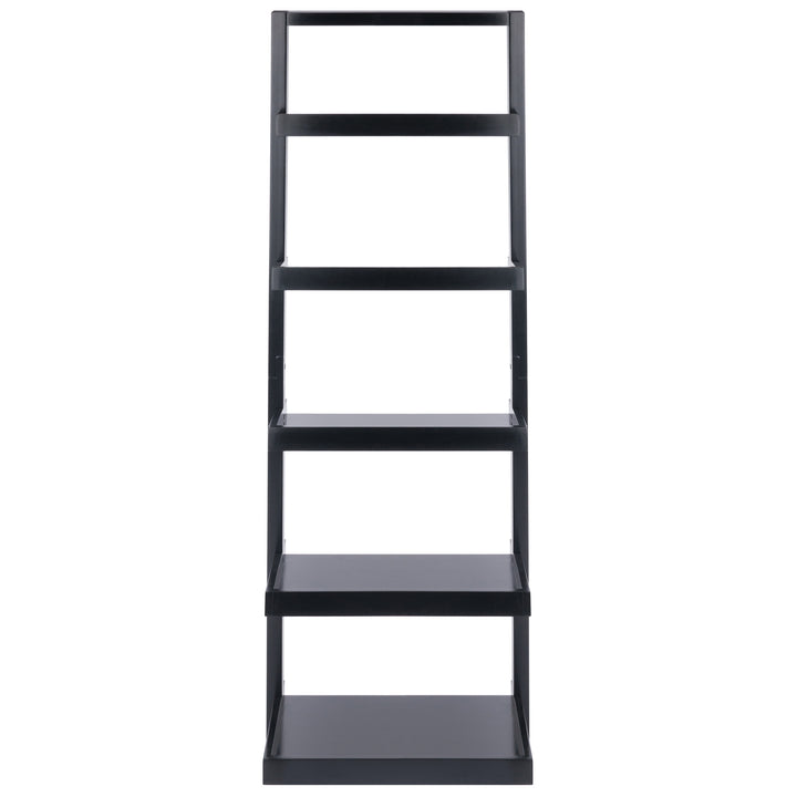 Bailey 5-Tier Leaning Shelf, Black