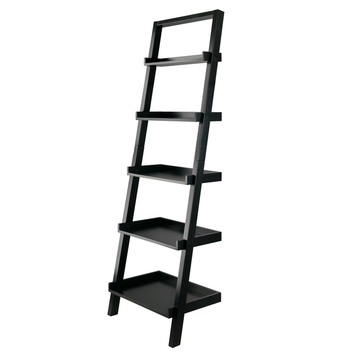 Bellamy 5-Tier Leaning Shelf, Black 