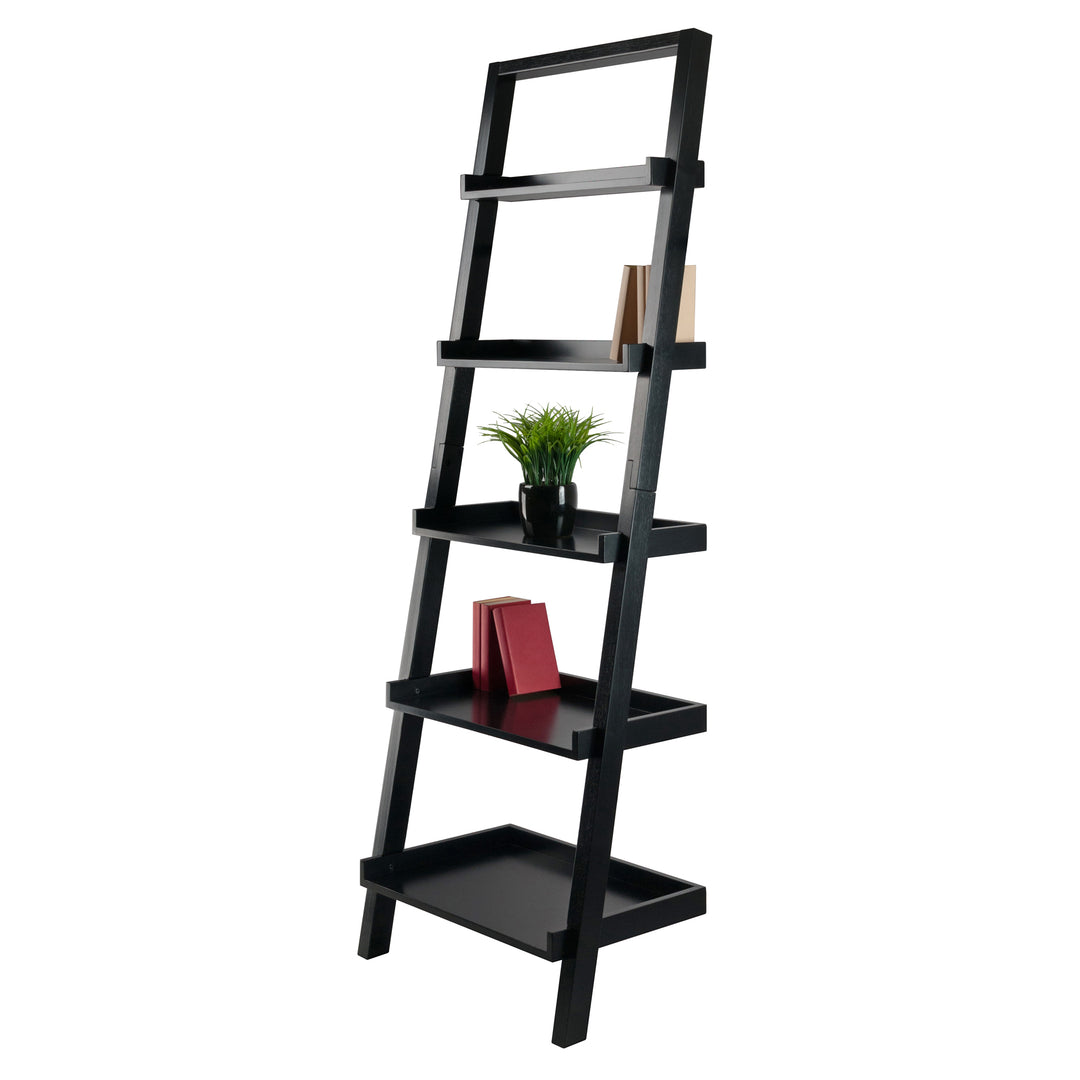 Bellamy 5-Tier Leaning Shelf, Black