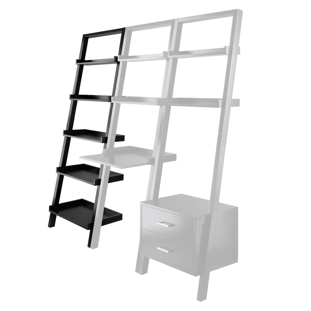 Bellamy 5-Tier Leaning Shelf, Black