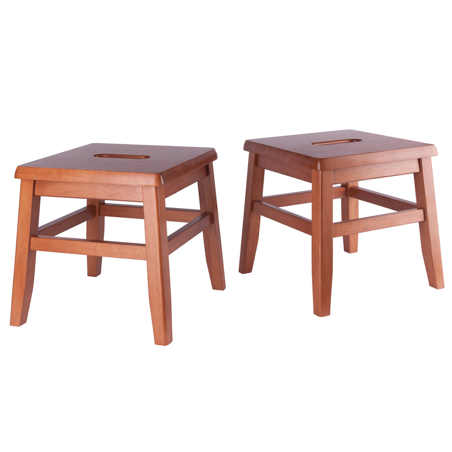 Kaya 2-Pc Conductor Stool Set, Teak