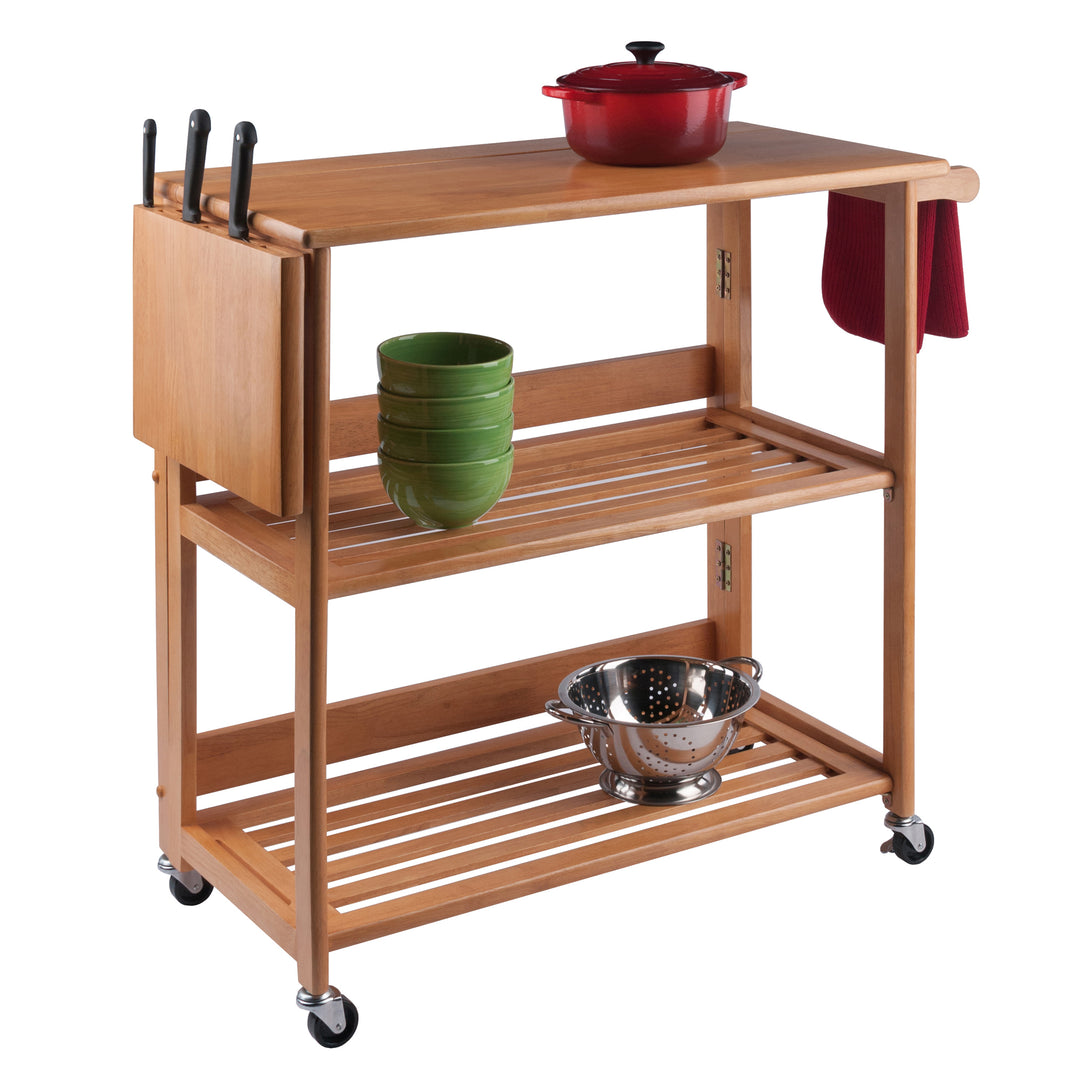 Radley Kitchen Cart, Foldable, Light Oak