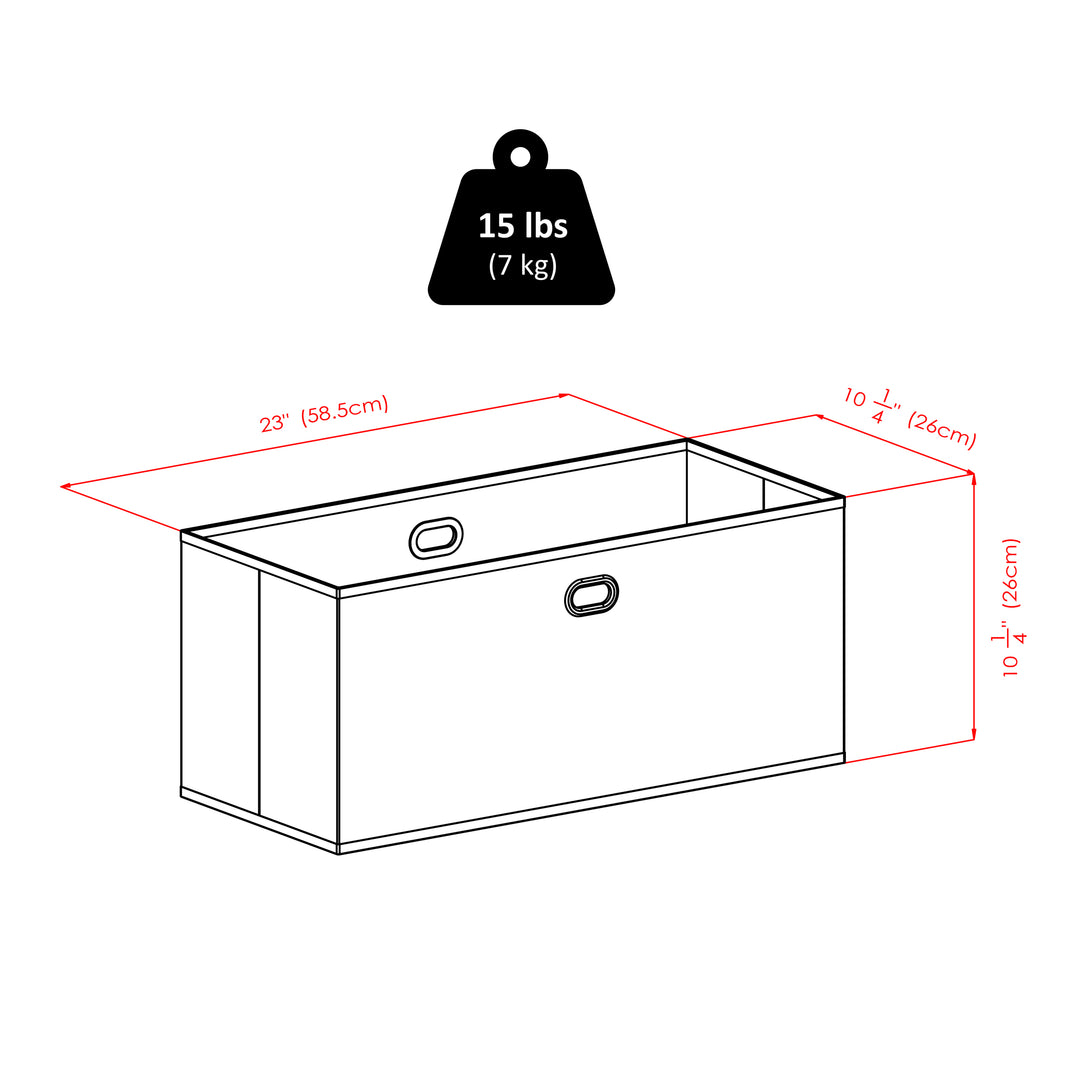 Torino 2-Pc Foldable Fabric Basket Set, Chocolate