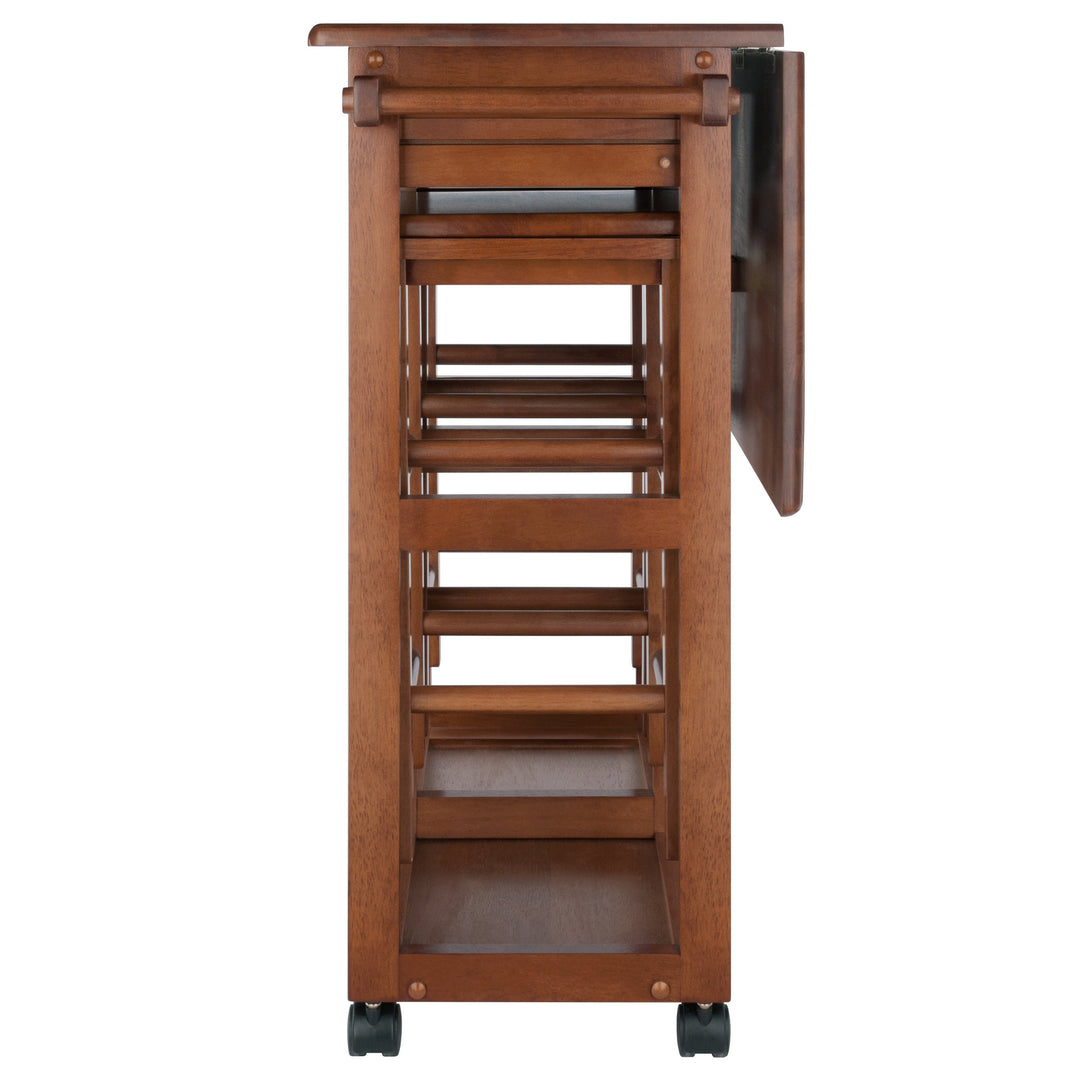 Suzanne 3-Pc Space Saver with Tuck-away Stools, Teak