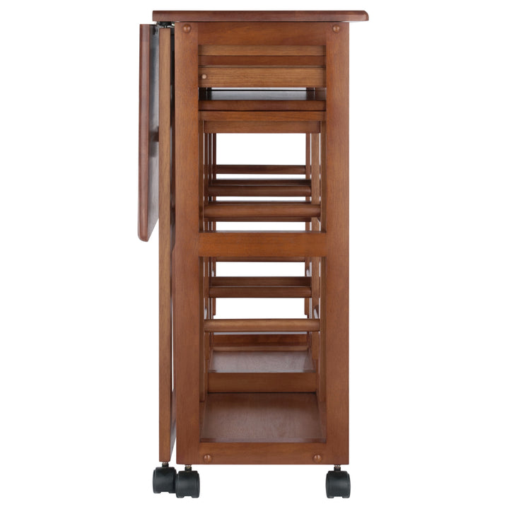 Suzanne 3-Pc Space Saver with Tuck-away Stools, Teak