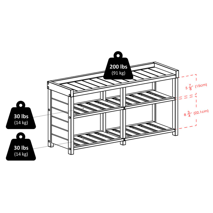 Colin Storage Bench with Seat Cushion and 2 Foldable Corn Husk Baskets, Cappuccino, Espresso and Chocolate