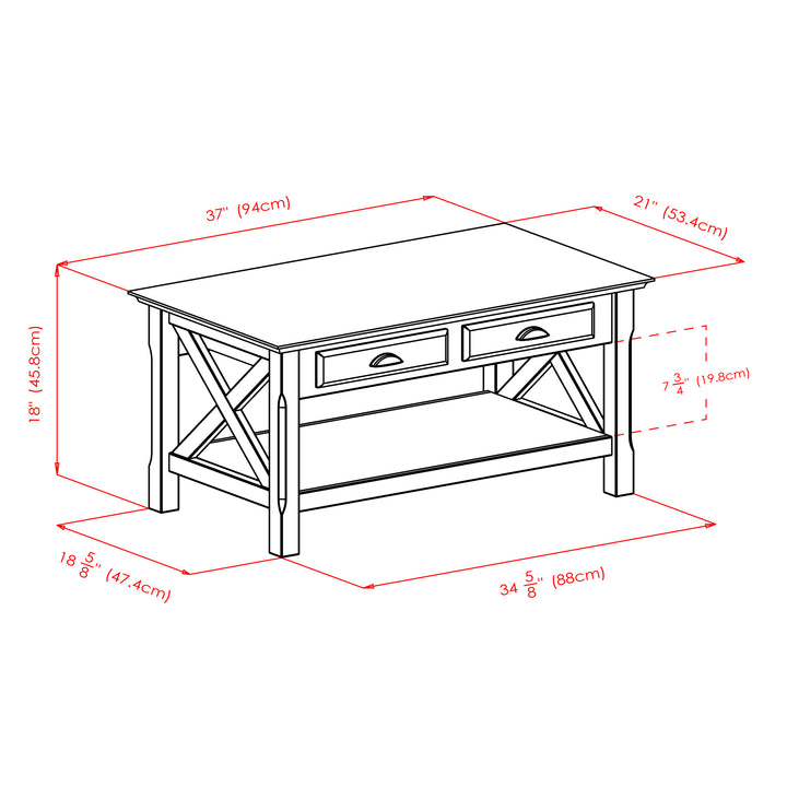 Xola Coffee Table, Cappuccino