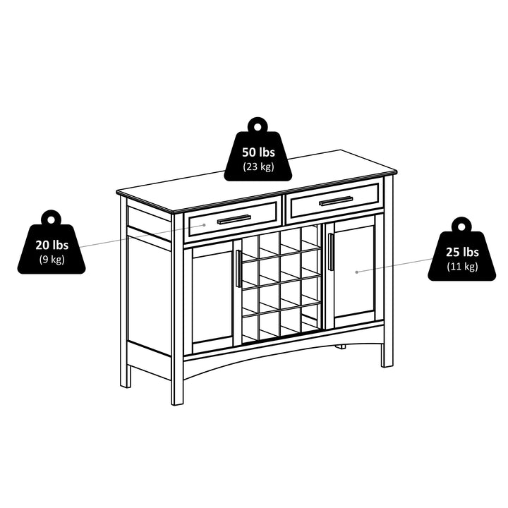 Gordon Buffet Cabinet, Cappuccino