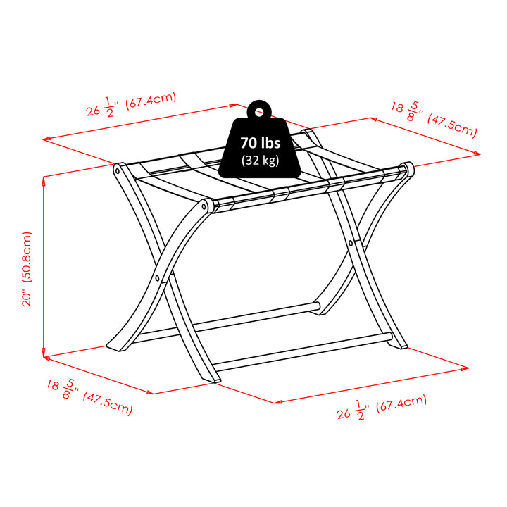 Scarlett Luggage Rack, Cappuccino