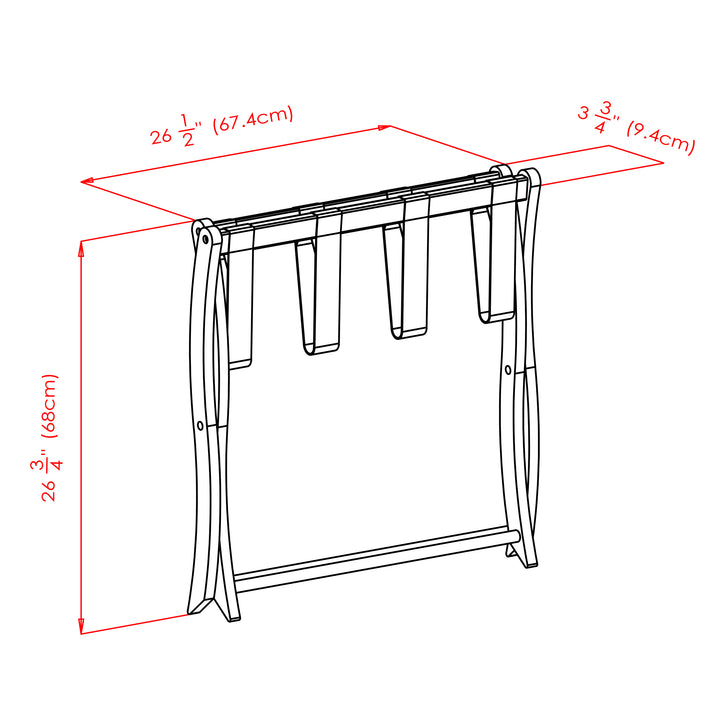 Scarlett Luggage Rack, Cappuccino