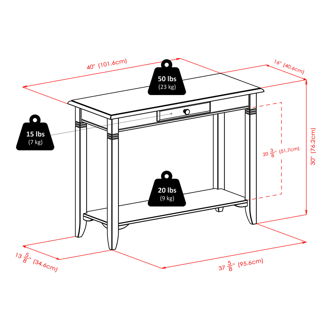 Nolan Console Table, Cappuccino