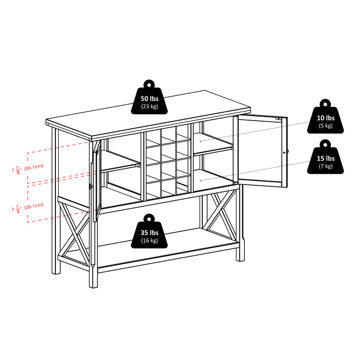 Xola Buffet Cabinet, Cappuccino