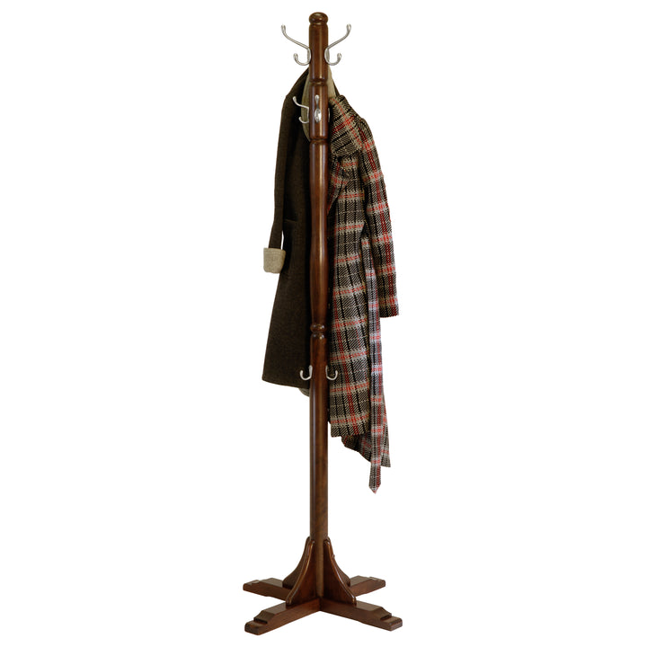 Jera Coat Tree, 9 Hook, Cappuccino