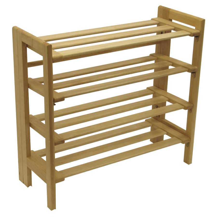 Clifford 4-Tier Shoe Rack, Stackable, Natural