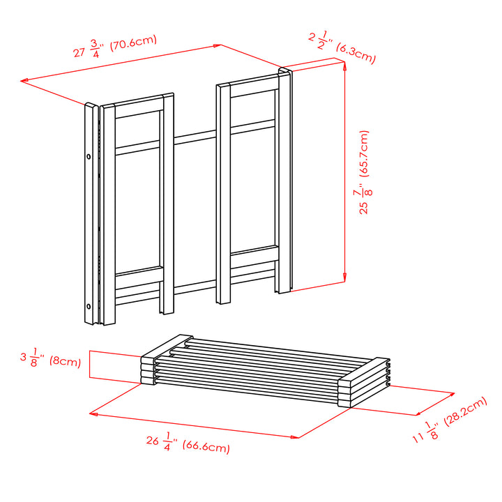 Clifford 4-Tier Shoe Rack, Stackable, Natural