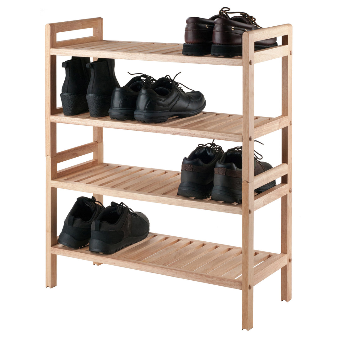 Mercury 2-Pc Stackable Shoe Rack Set, Natural