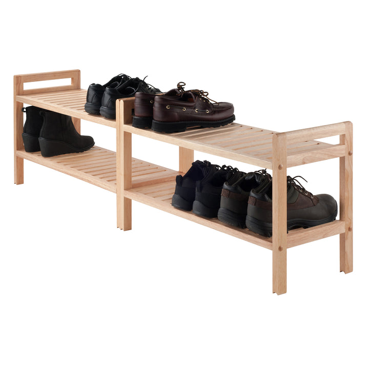 Mercury 2-Pc Stackable Shoe Rack Set, Natural