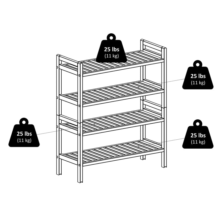 Mercury 2-Pc Stackable Shoe Rack Set, Natural