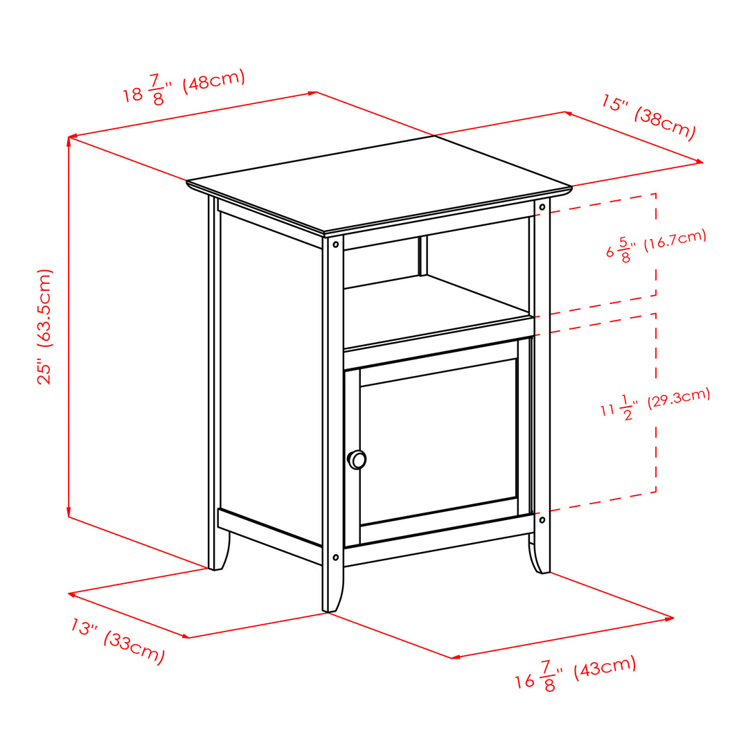 Henry Accent Table, Nightstand, Natural