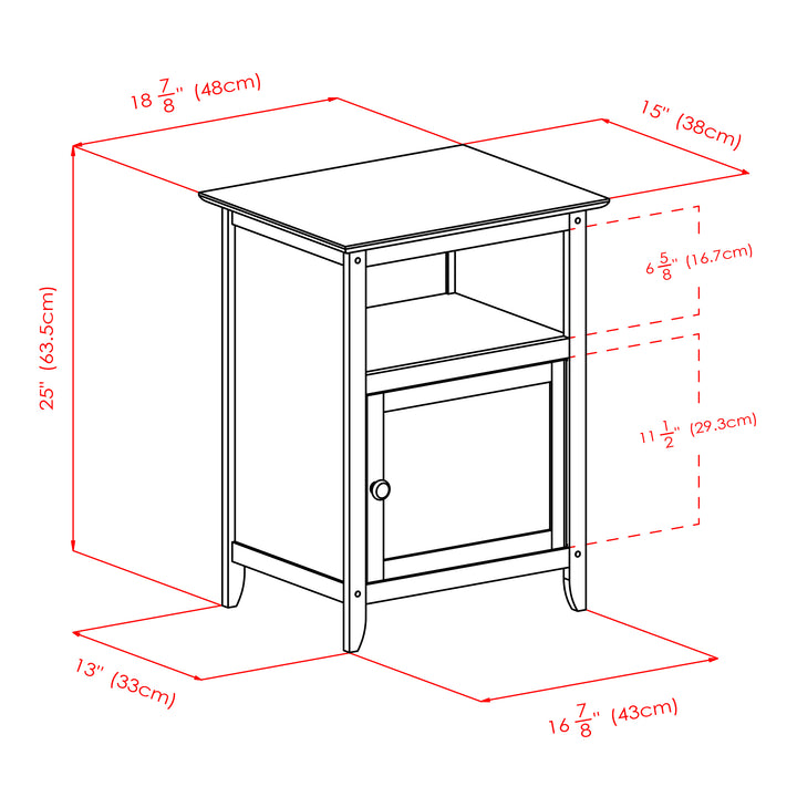 Henry Accent Table, Nightstand, Natural