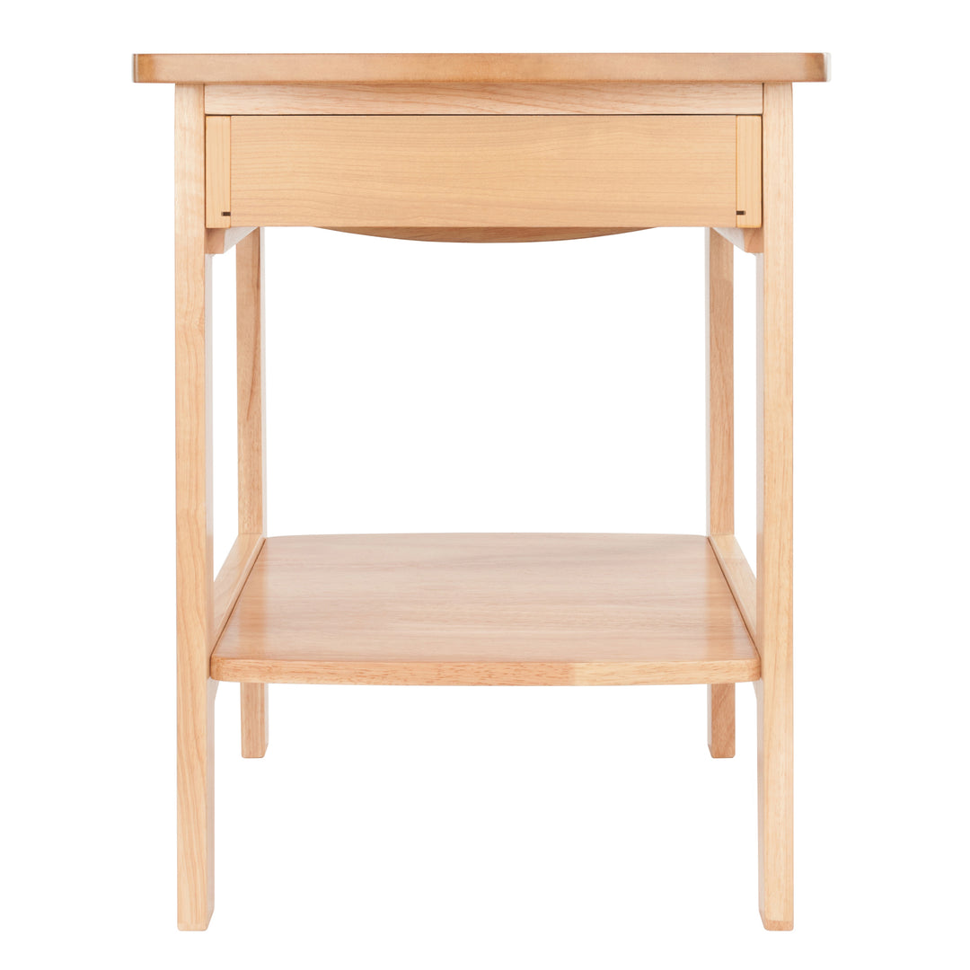 Claire Curved Accent Table, Nightstand, Natural