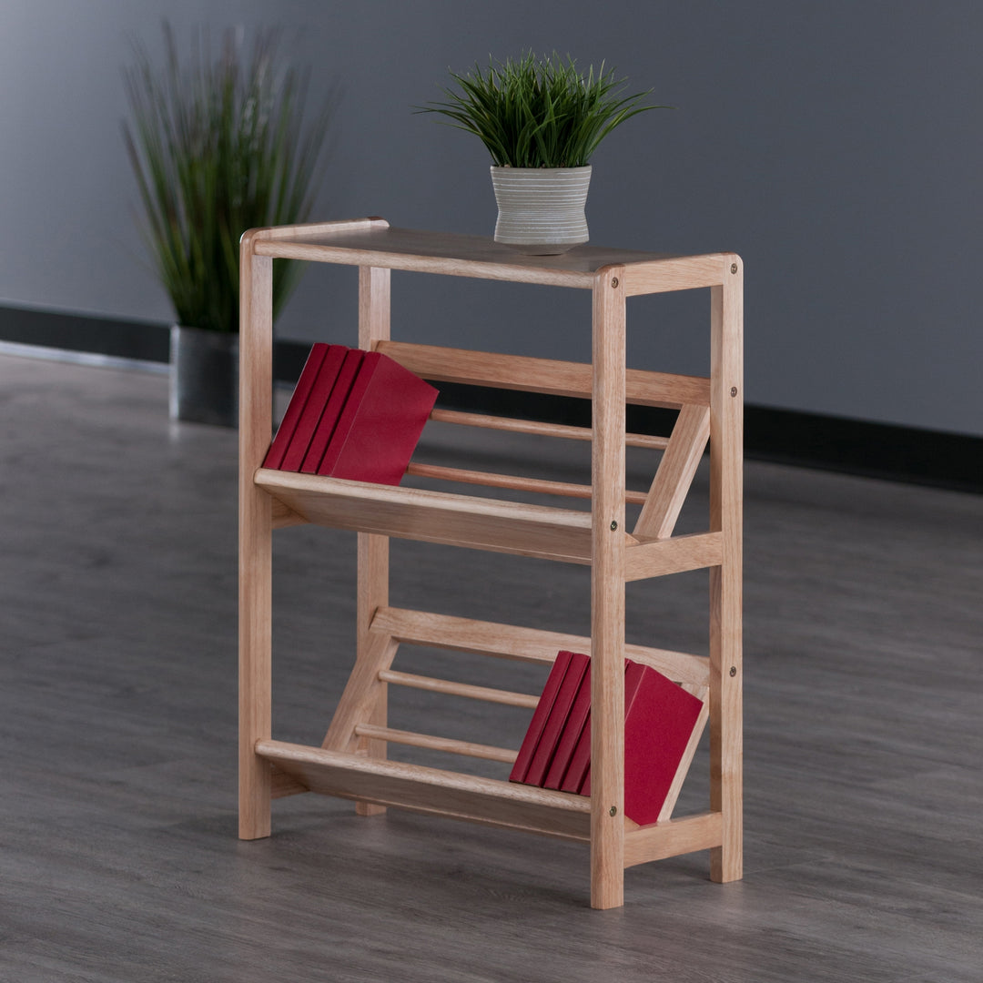 Juliet 2- Tier Tilted Bookshelf, Natural