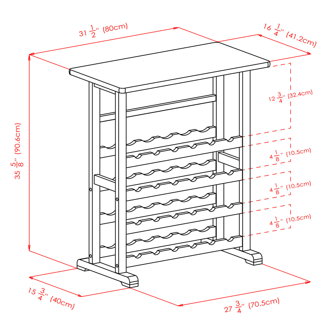 Vinny 24-Bottle Wine Rack, Natural