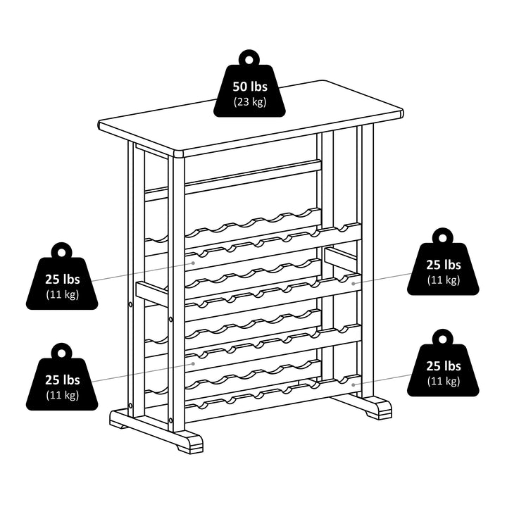 Vinny 24-Bottle Wine Rack, Natural