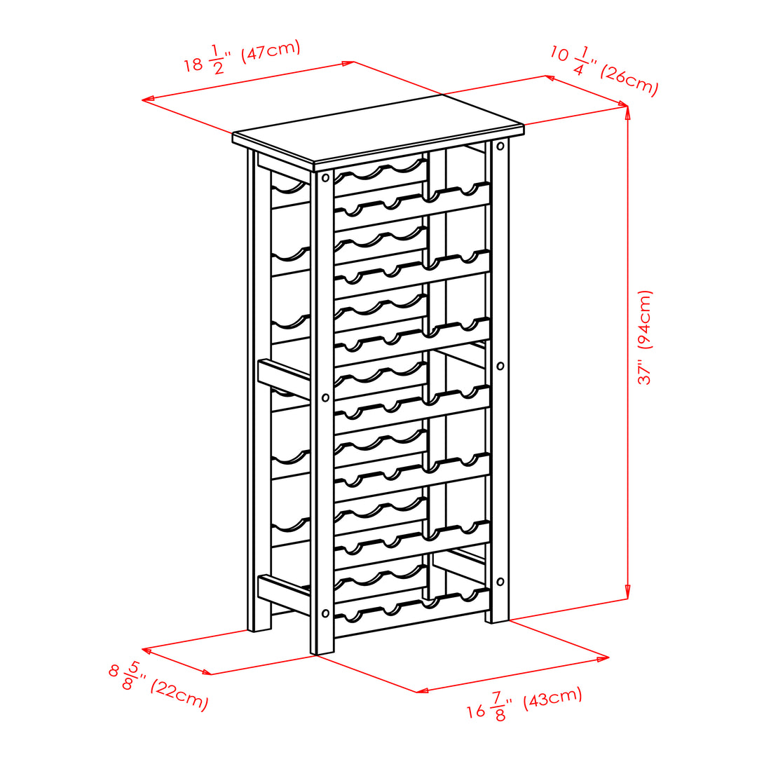 Napa 28-Bottle Wine Rack, Natural