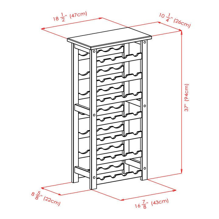 Napa 28-Bottle Wine Rack, Natural