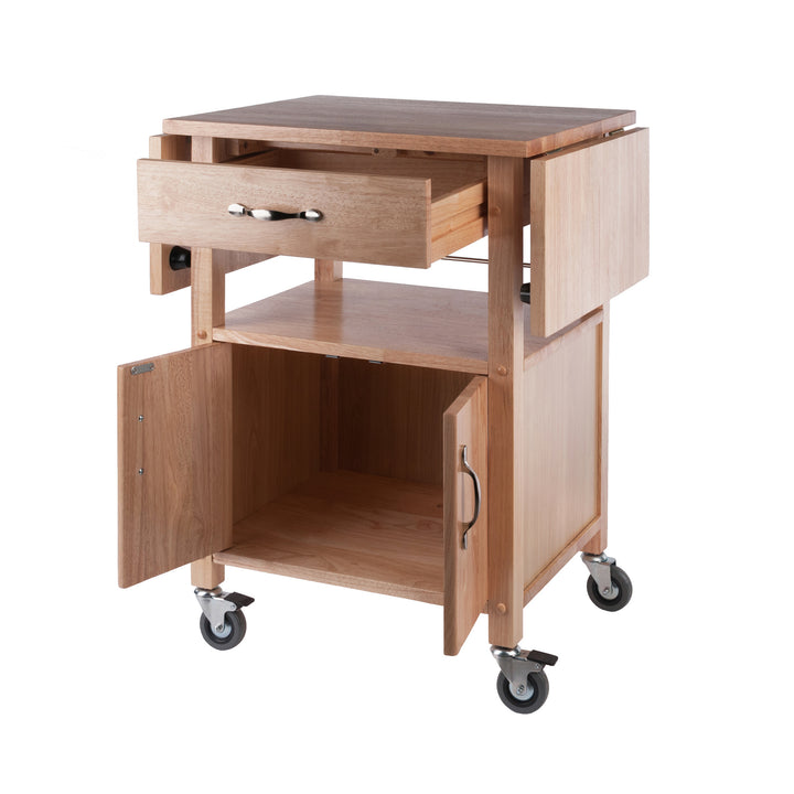 Rachael Kitchen Cart, Drop Leaf, Natural